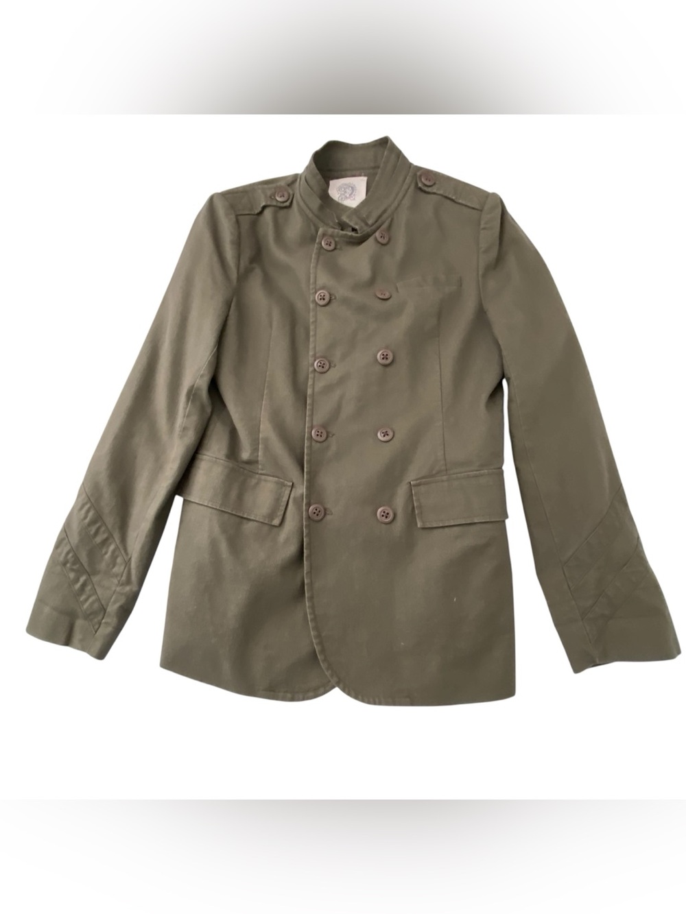 Anthropologie Field Flower Olive Military Jacket Utility Coat Size M